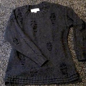 VINTAGE HAVANA charcoal distressed sweater M